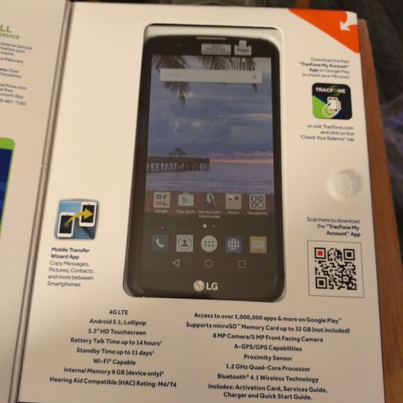Tracfone LG Premier LTE Android Smartphone 5.3" Touchscreen 8 MP Camera -NEW - Picture 5 of 8